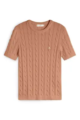 Tina Cable Knit Top - Beige — photo 4