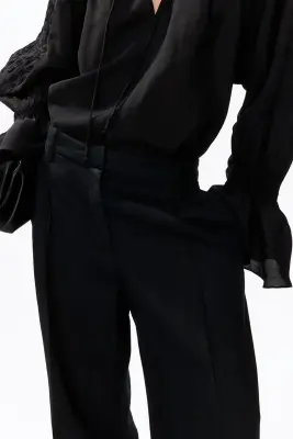 Pantalon chic en lin - Noir — photo 5