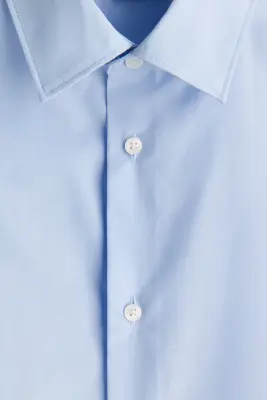 Chemise Regular Fit repassage facile - Bleu clair — photo 4