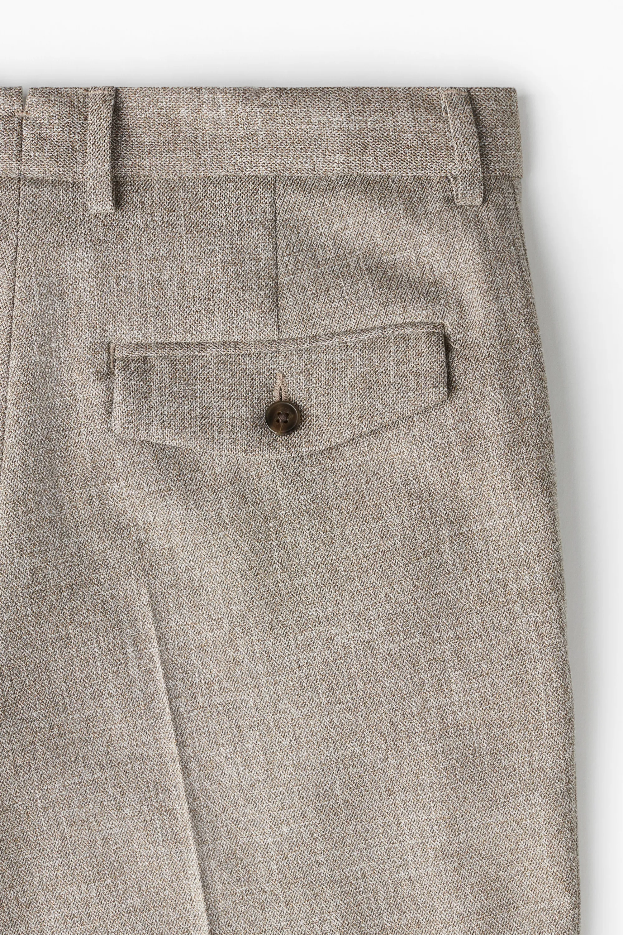 Pantalon chic Regular Fit - Beige chiné