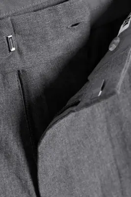 Pantalon de costume plissé décontracté Florian - Gris foncé chiné — photo 4