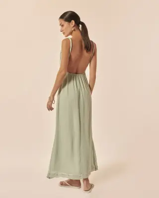 Robe longue Bubble River Green – Karma Koma — photo 5