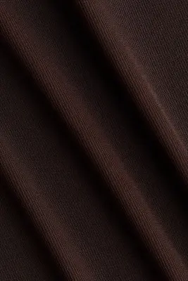 Robe maxi à encolure bénitier - Marron foncé — photo 4