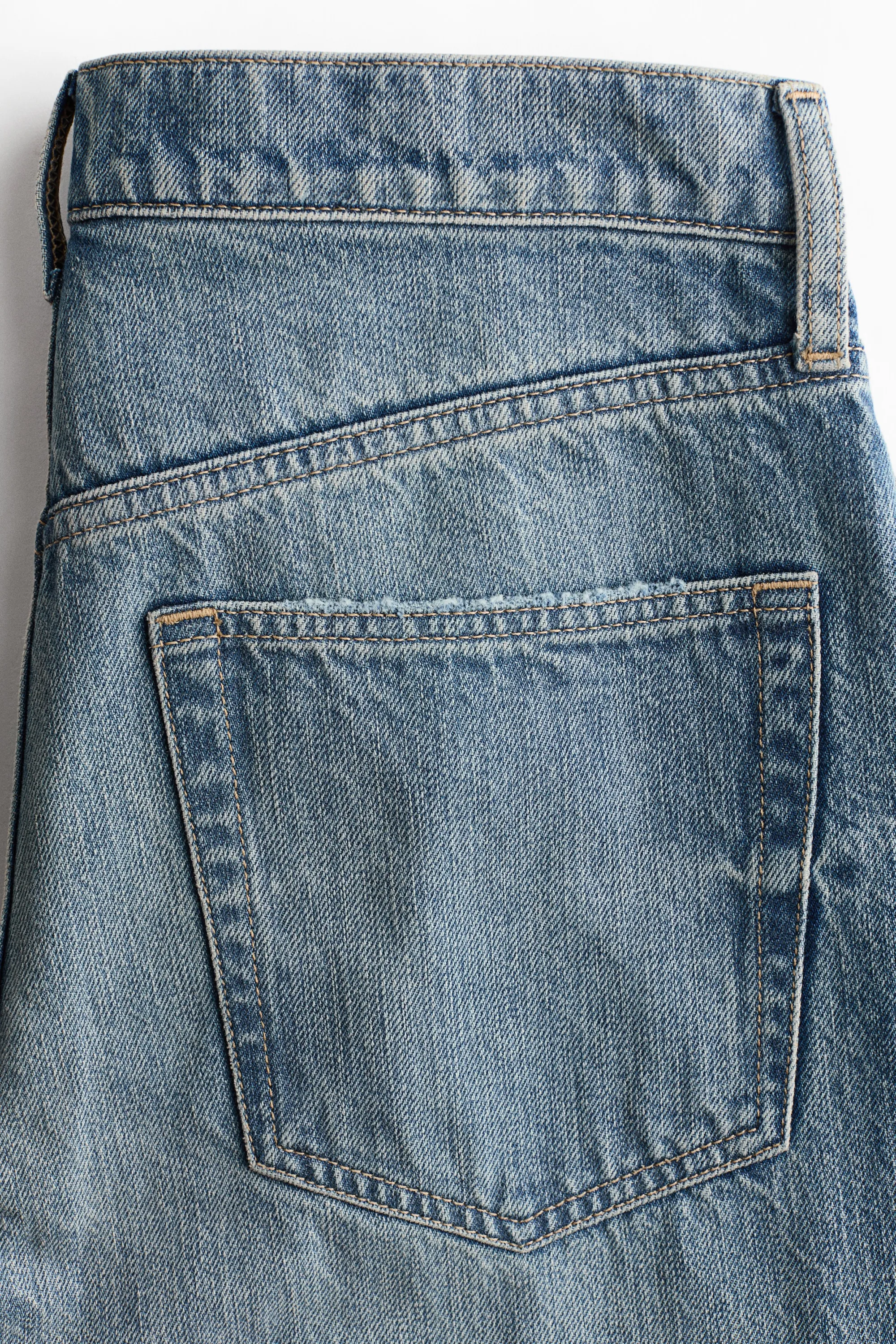 Barrel Regular Waist Jeans - Bleu denim