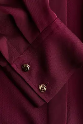Chemise oversize - Rouge foncé — photo 3