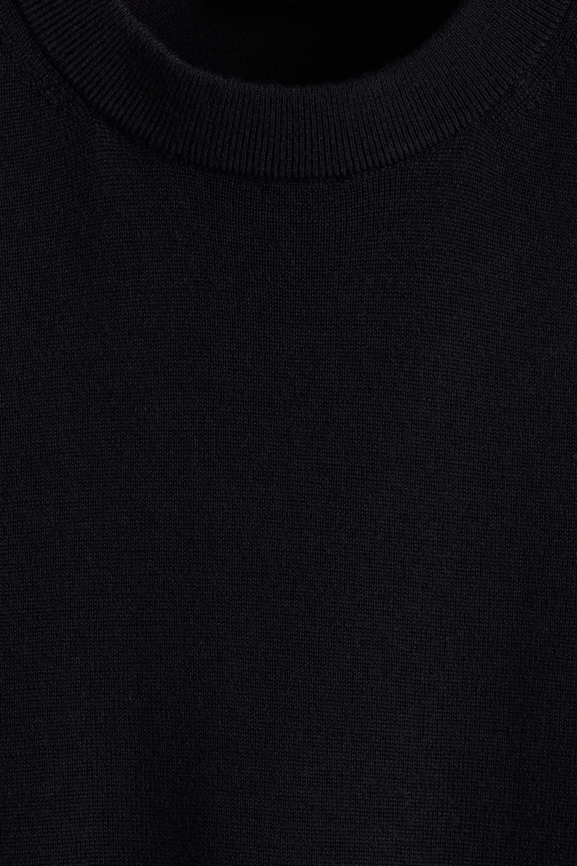 Pull Regular Fit en laine mérinos - Bleu foncé