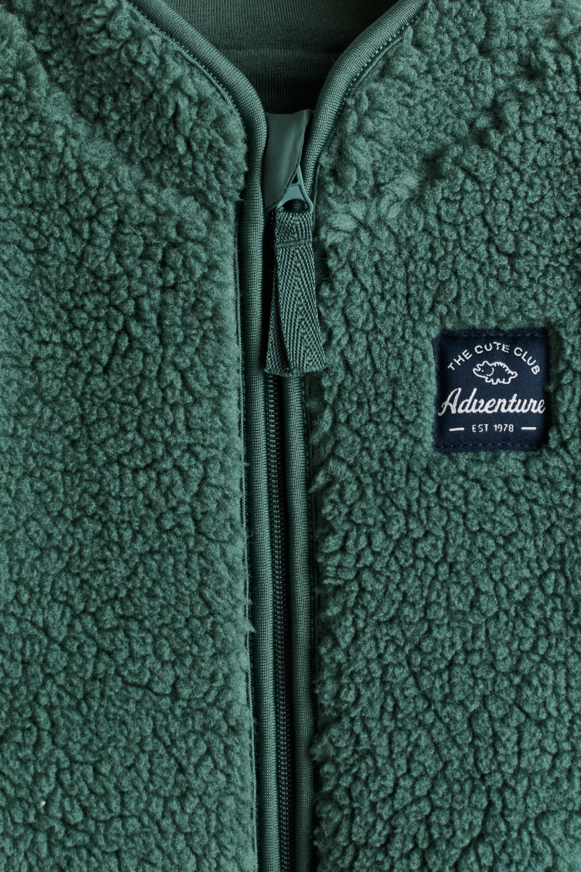 Veste en tissu Teddy bear - Vert foncé