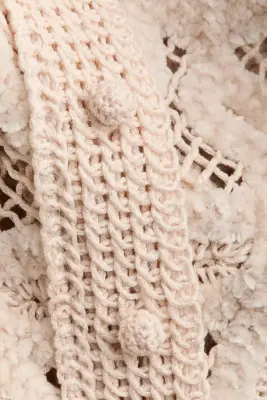 Veste en résille avec applications - Beige clair — photo 4