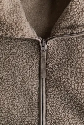 Veste en tissu Teddy bear - Taupe — photo 3