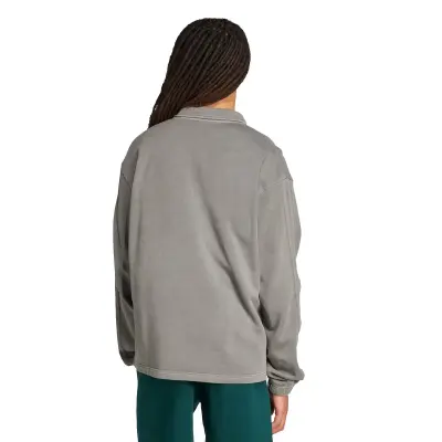 ADIDAS SWEAT ZIP GRANDE LONGUEUR Gris — photo 3