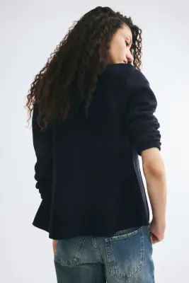 Gilet ajusté en maille fine - Bleu marine — photo 3