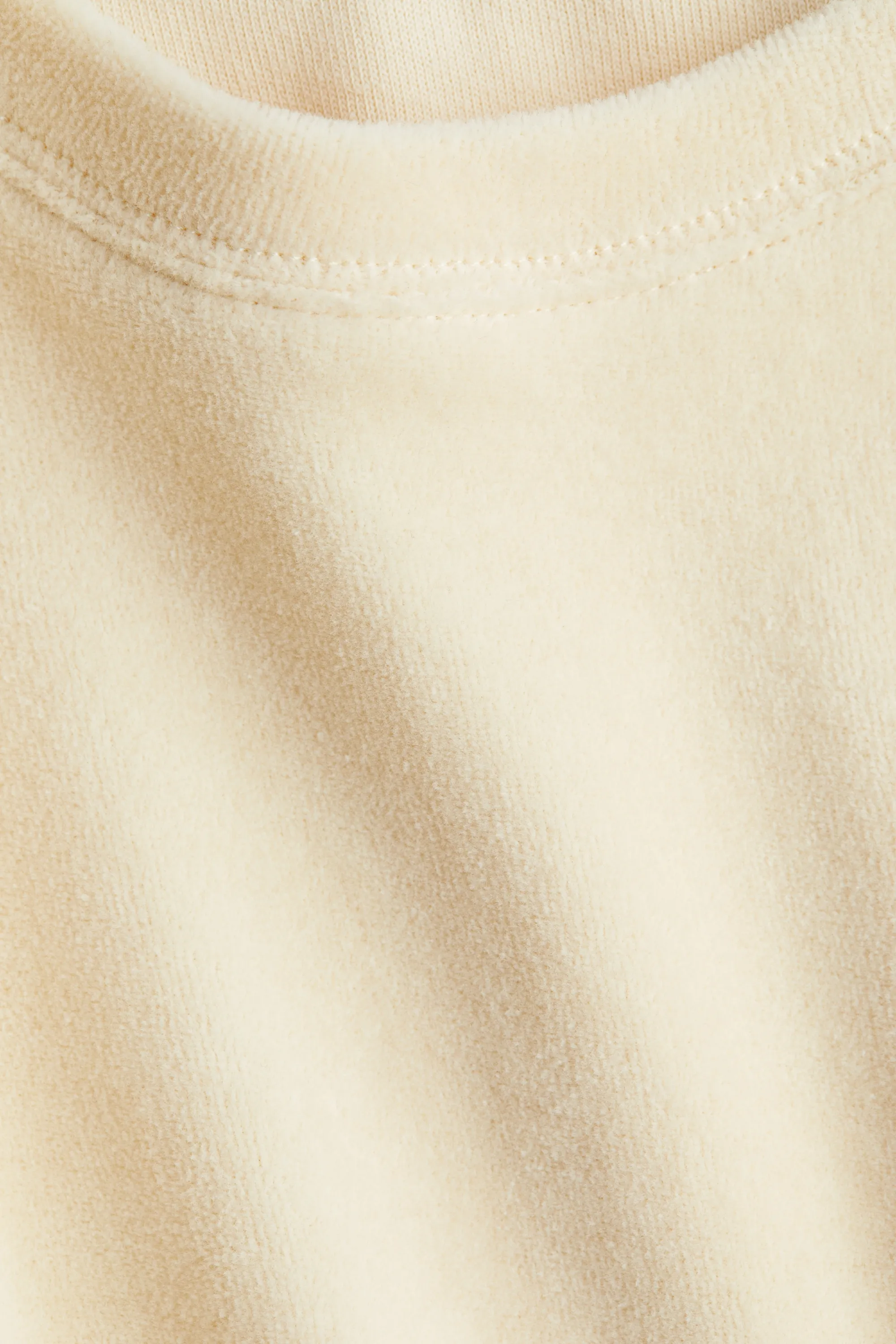 T-shirt en velours - Beige clair