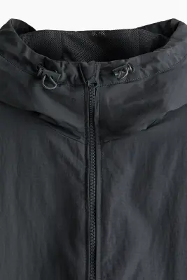 Veste coupe-vent déperlante en nylon - Gris foncé — photo 5