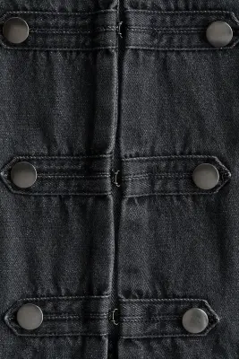 Veste cloutée en denim - Gris denim foncé — photo 4