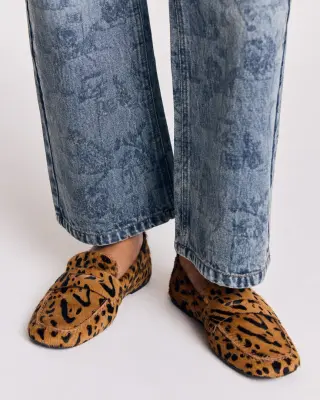 Mocassins Alix frange pony guépard — photo 3