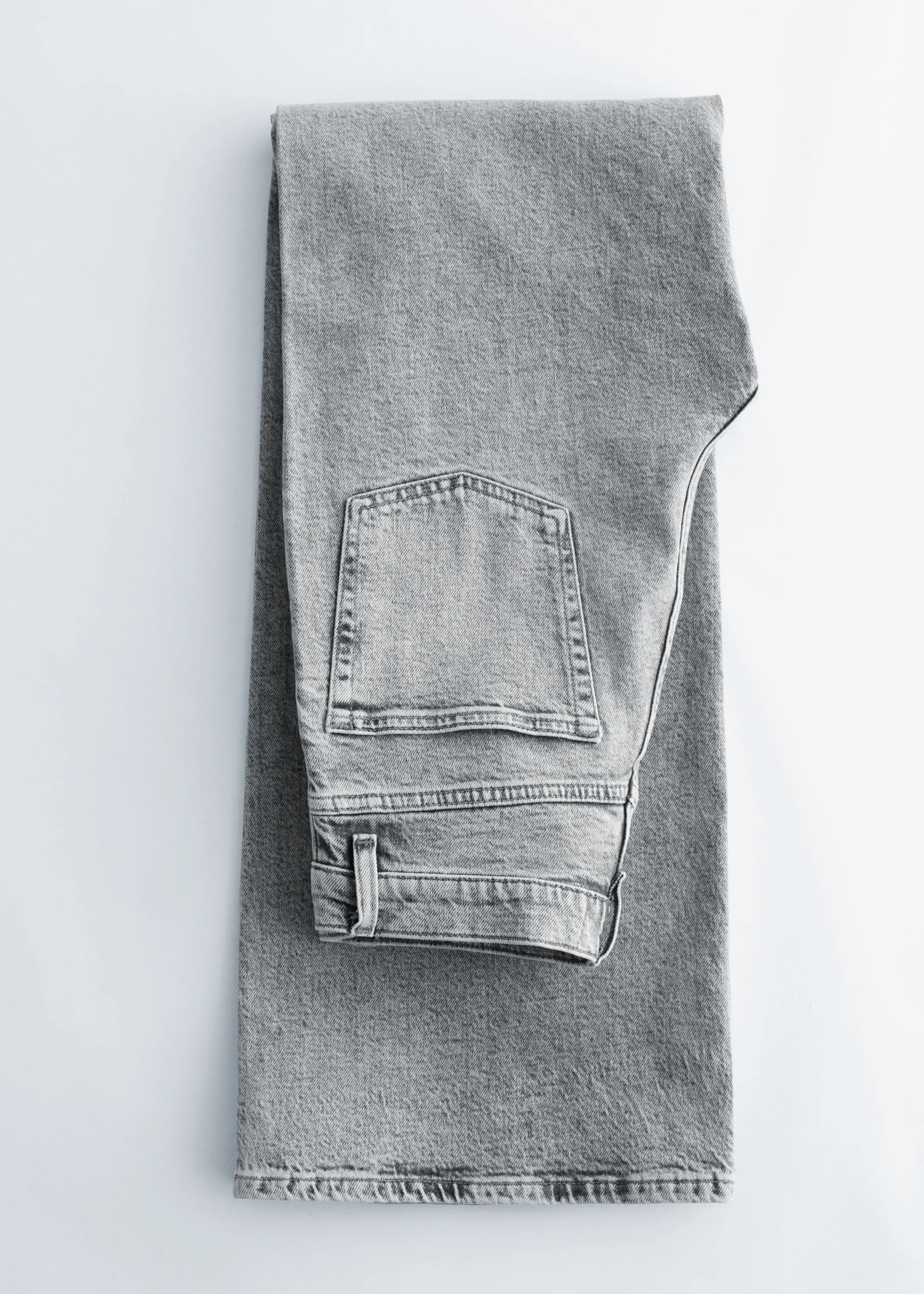 Jean large à clous - Gris clair