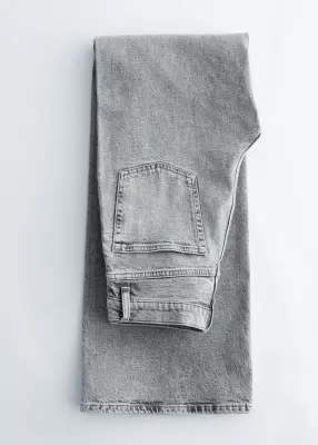 Jean large à clous - Gris clair — photo 1