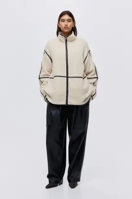 Veste en tissu Teddy bear - Crème — photo 1