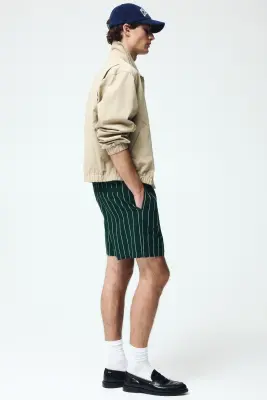 Short Regular Fit - Vert foncé/rayé — photo 2