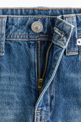 Short frangé en denim - Bleu denim — photo 5