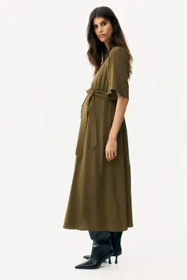 MAMA Robe chemise Before & After - Vert kaki — photo 3