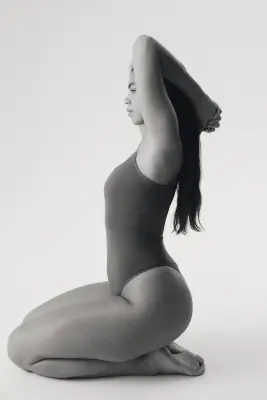 Body string paddé Seamless - Marron — photo 2