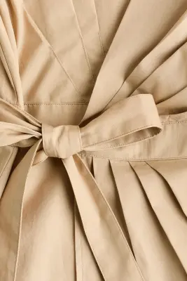 Robe portefeuille midi - Beige — photo 5