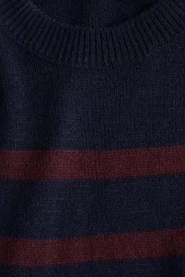 Pull - Bleu marine/rayé — photo 4