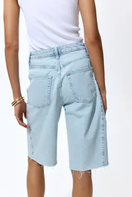 Short Bermuda en denim - Bleu denim clair — photo 2