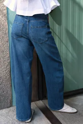 Balloon High Waist Jeans - Bleu denim — photo 2