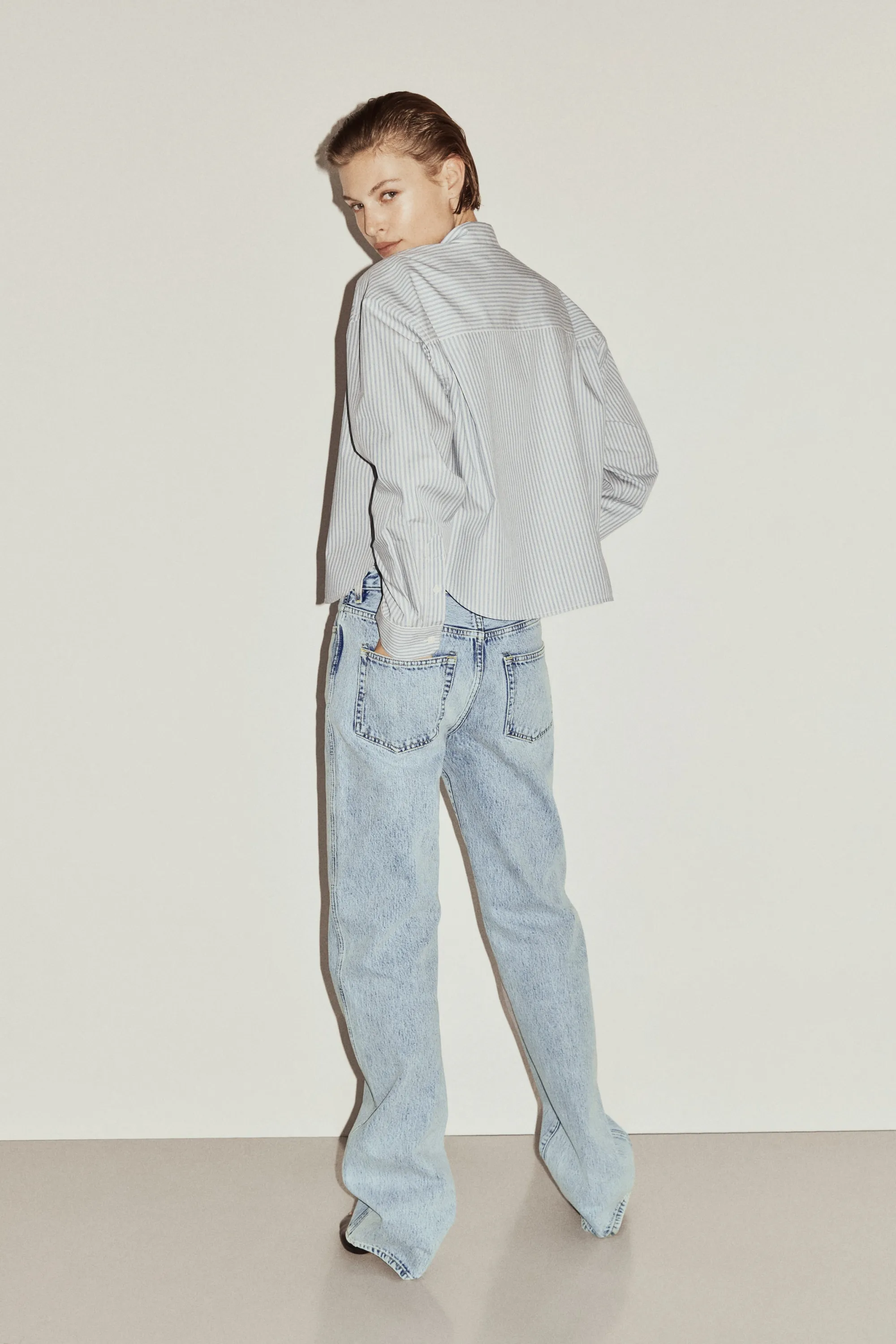 Jean à jambes droites - Bleu denim clair