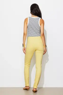Pantalon slim en toile Femme — photo 4