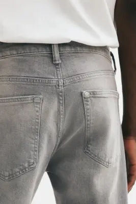 Tapered Jeans - Gris denim — photo 2