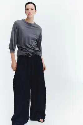 T-shirt en laine mérinos - Gris foncé — photo 2