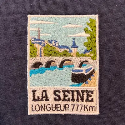 T-shirt bleu "La Seine" — photo 2
