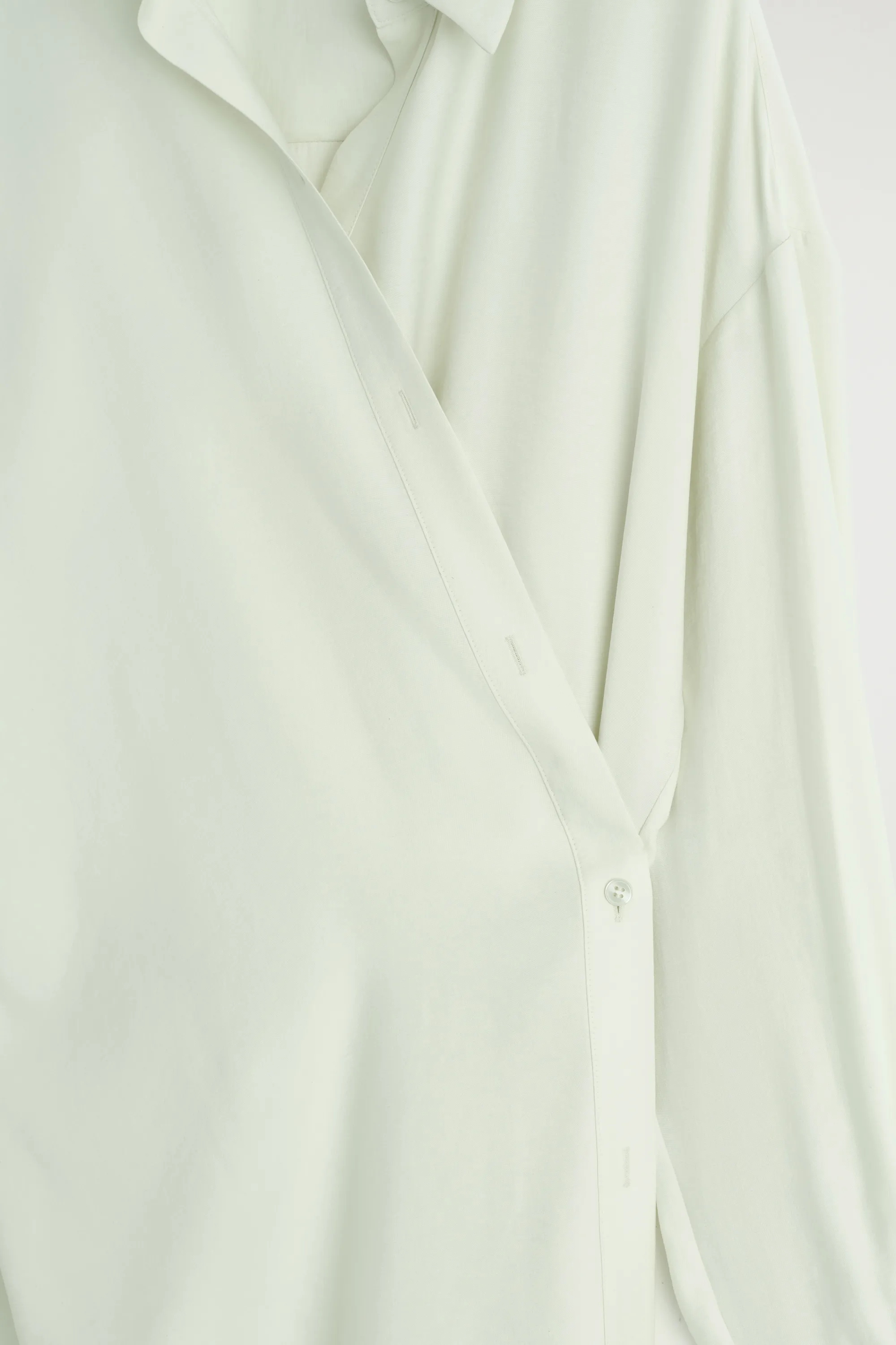 ROBE-CHEMISE MIDI PORTEFEUILLE - VERT CLAIR