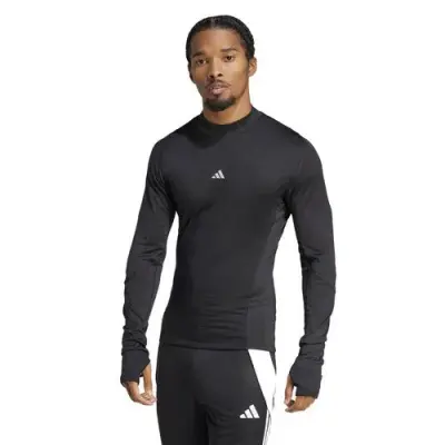 ADIDAS TEE SHIRT THERMIQUE MANCHES LONGUES GRANDE LONGUEUR Noir — photo 1