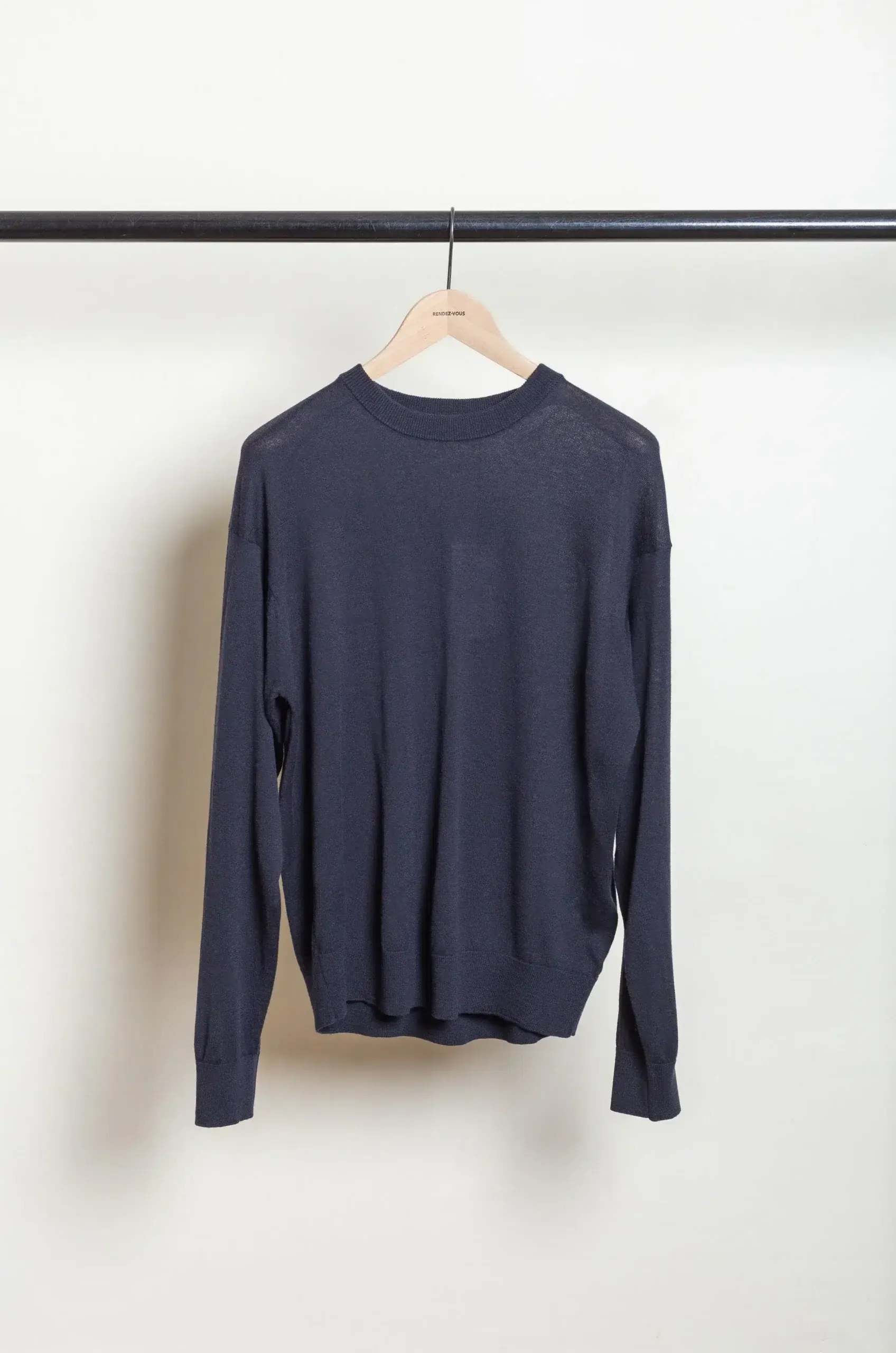 Roberto Collina – Knit LS Crewneck Sweater Comfort Fit – Navy