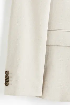 Veste Slim Fit à fermeture droite - Beige — photo 4