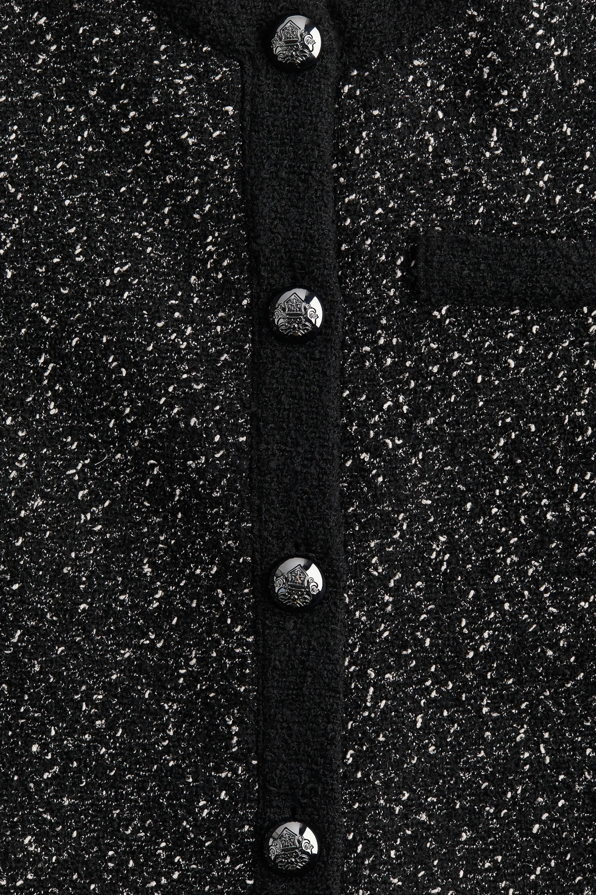 Veste en tissu texturé - Noir chiné