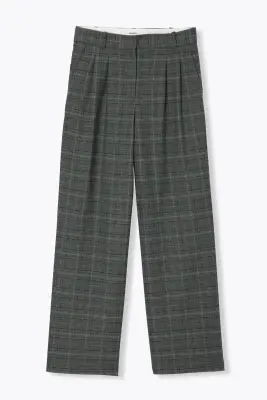 BILLY pantalon large carreaux