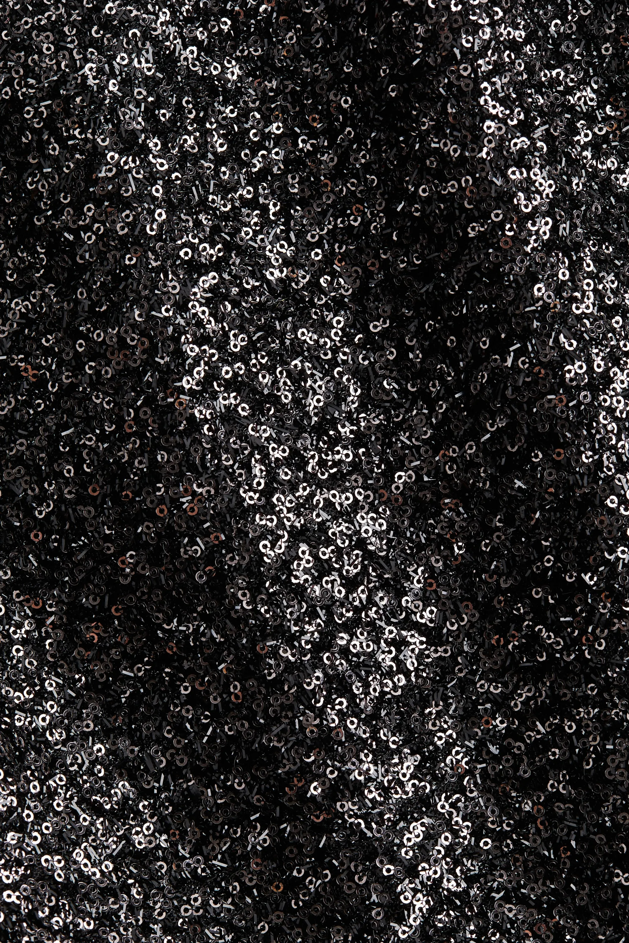 Top bustier à sequins - Noir/argenté