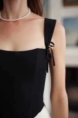 Jeanette Corset Top - Black — photo 2