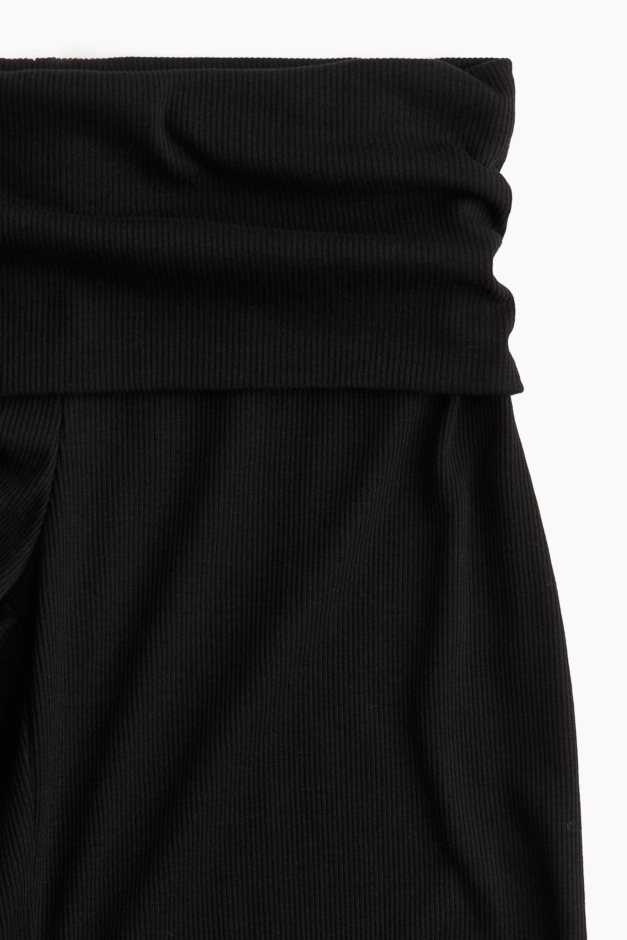 Pantalon côtelé à jambes larges - Noir