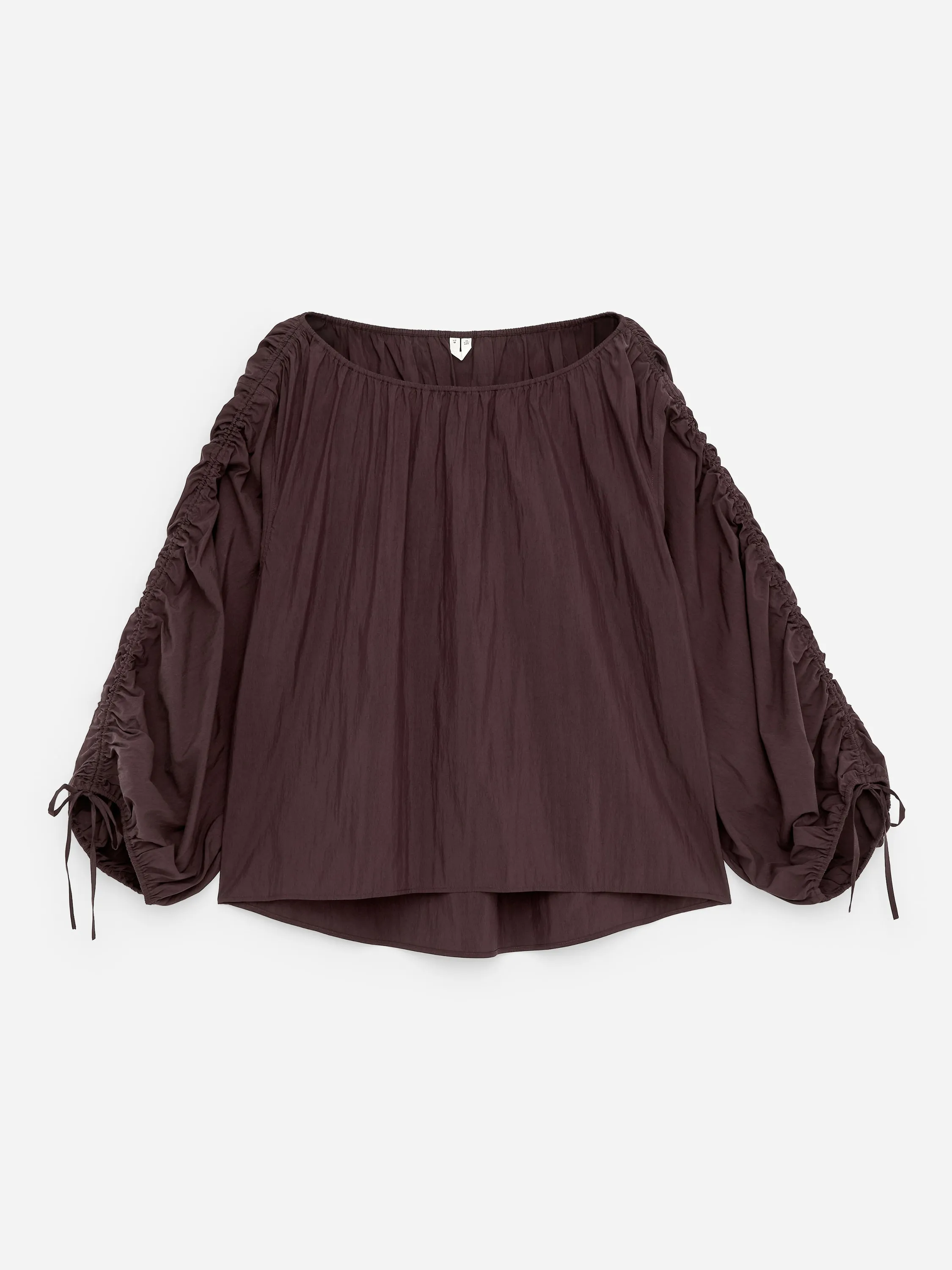 Blouse froncée - Marron