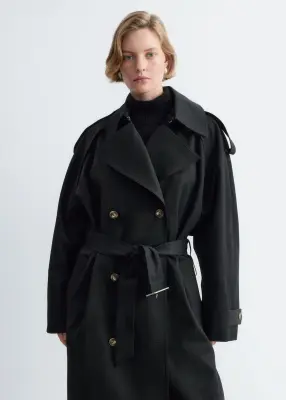 Trench-coat décontracté - Noir — photo 1