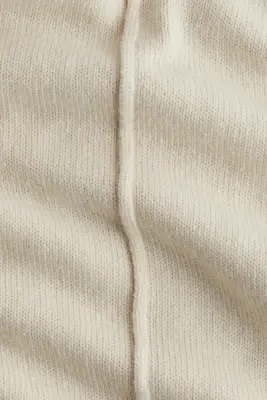 Pull à col cheminée avec coutures décoratives - Crème — photo 5