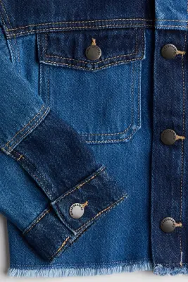 Veste carrée en denim - Bleu denim — photo 2