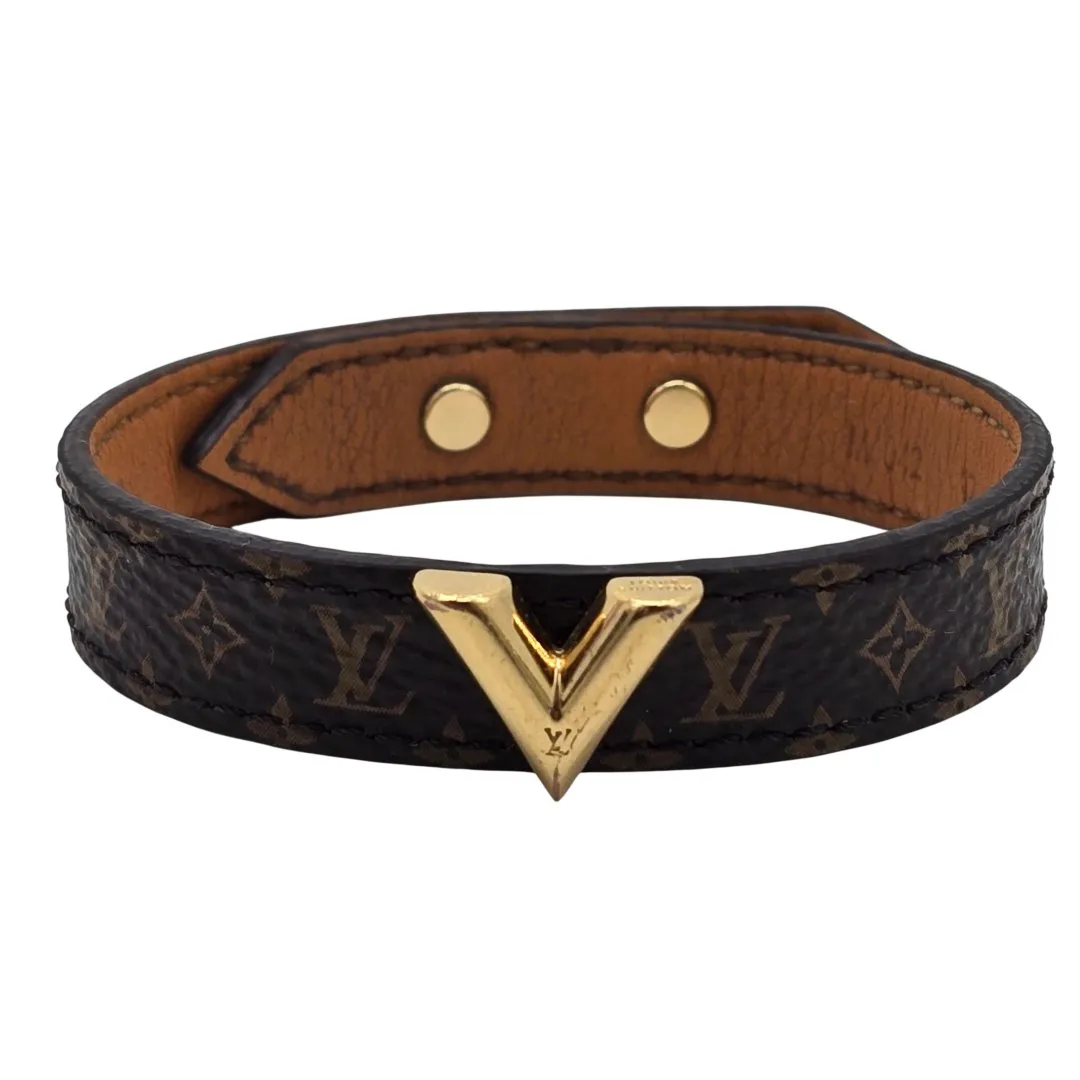 Bracelet essential v m6042f cuir monogram ebene