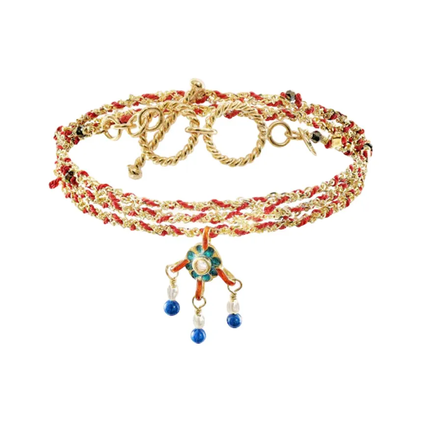 Bracelet gold red - Marie Laure Chamorel
